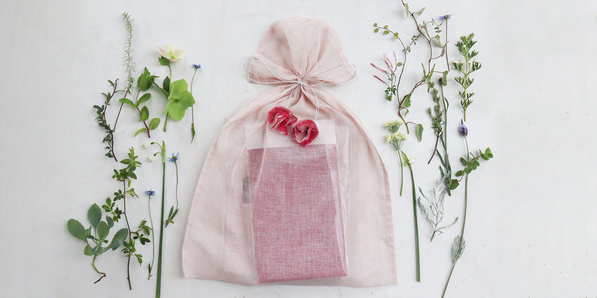 桜蚊帳メッシュラッピング