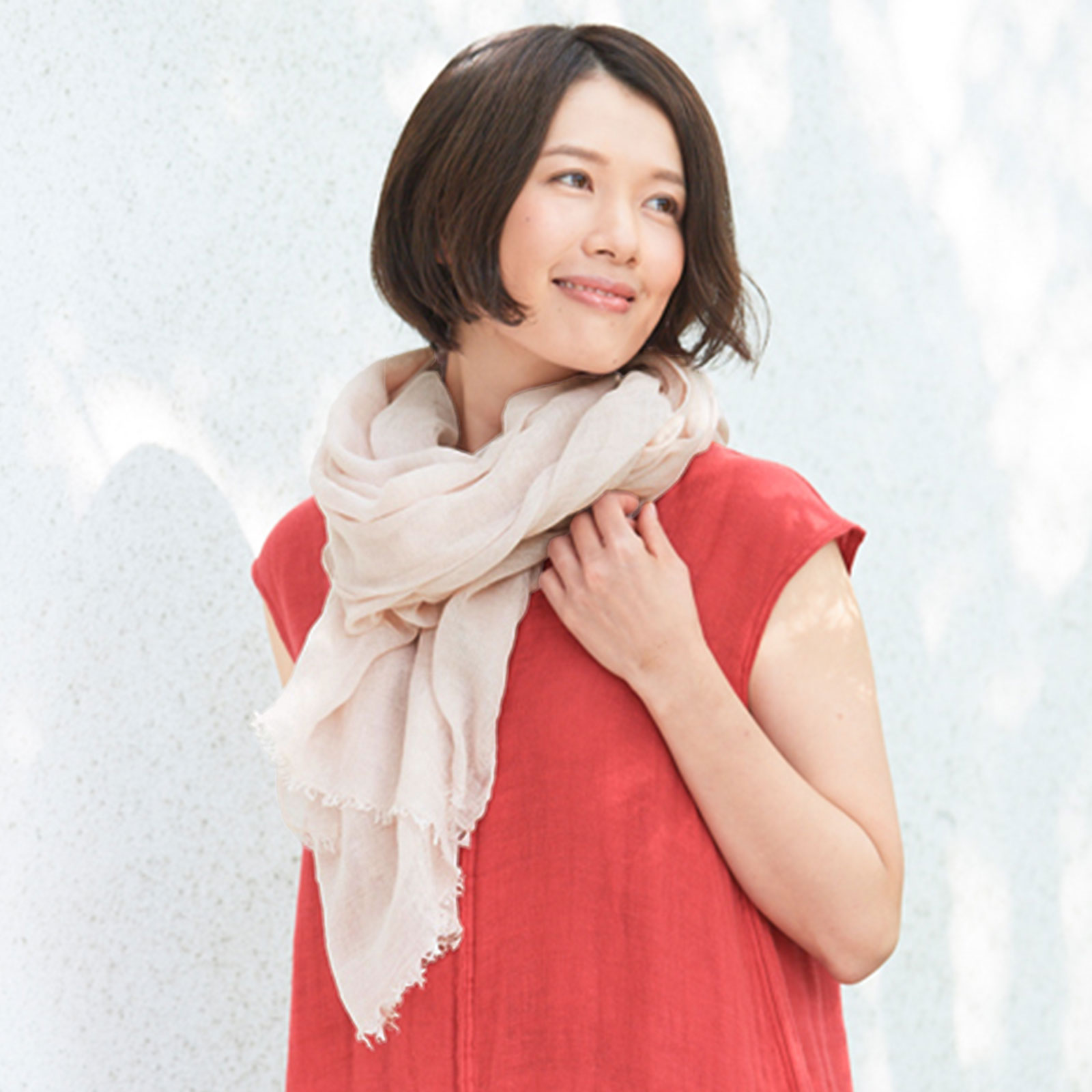 かや大判ショール 香色