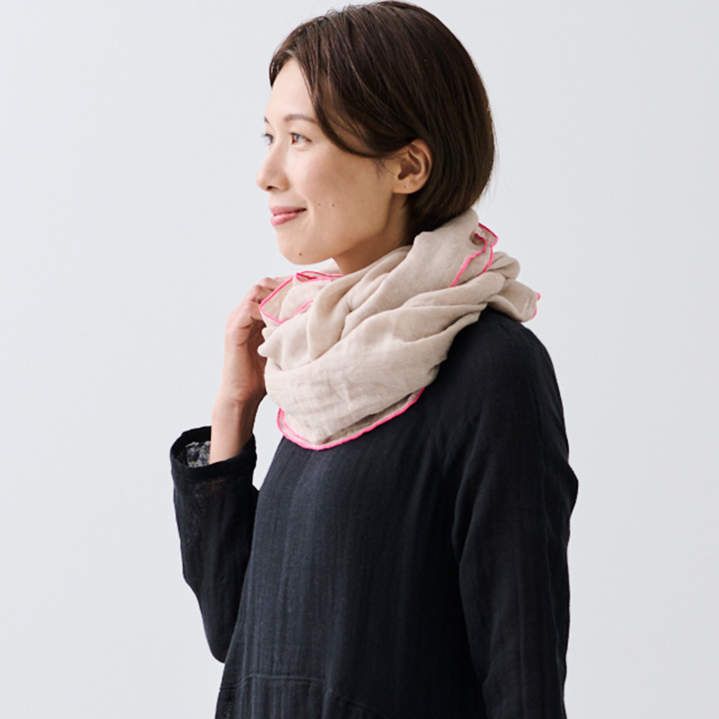 ふちどりショール