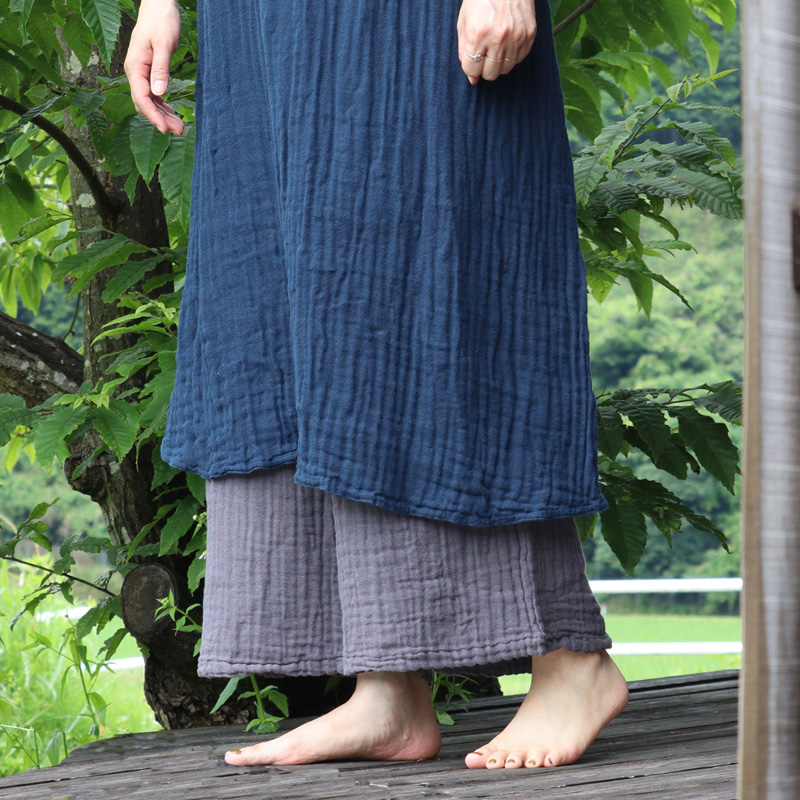 蚊帳のレイヤードパンツ