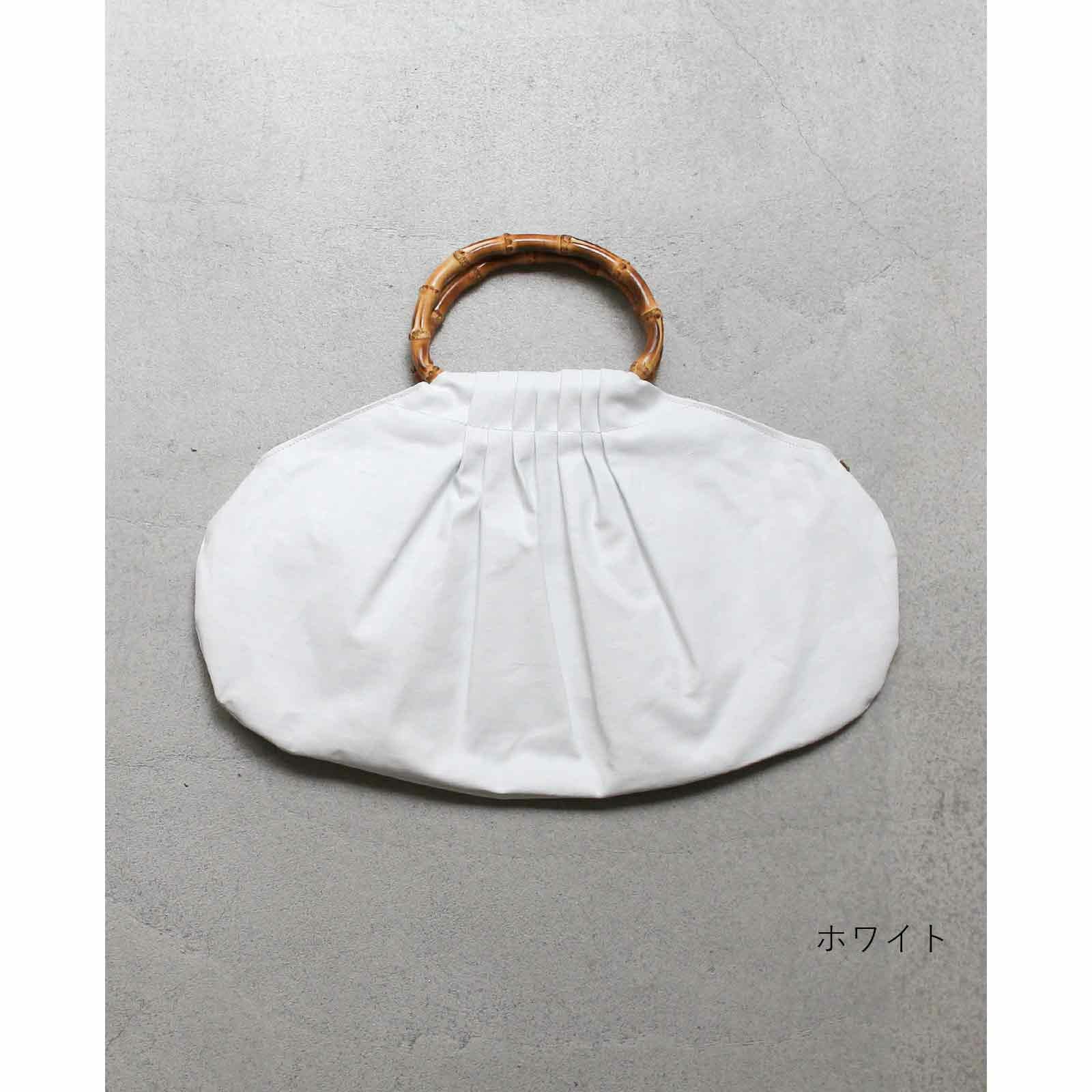 グレーズリネン竹手バッグ（小）｜BAN INOUE