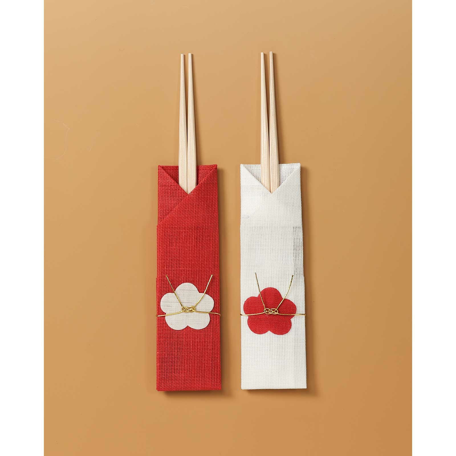 かや紅白祝い箸セット｜BAN INOUE