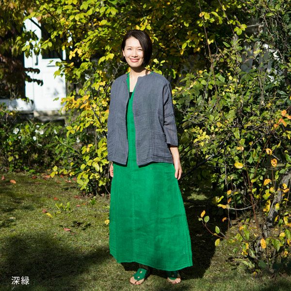 かやマキシワンピース（L） / 蚊帳の日常着｜BAN INOUE 公式
