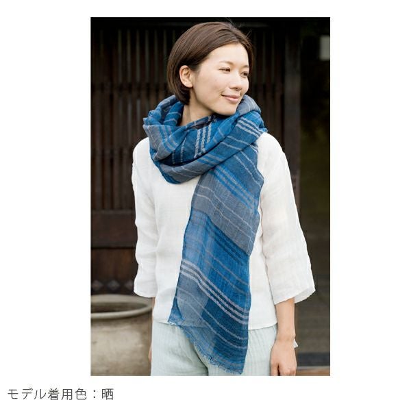 蚊帳ボートネックTシャツ晒