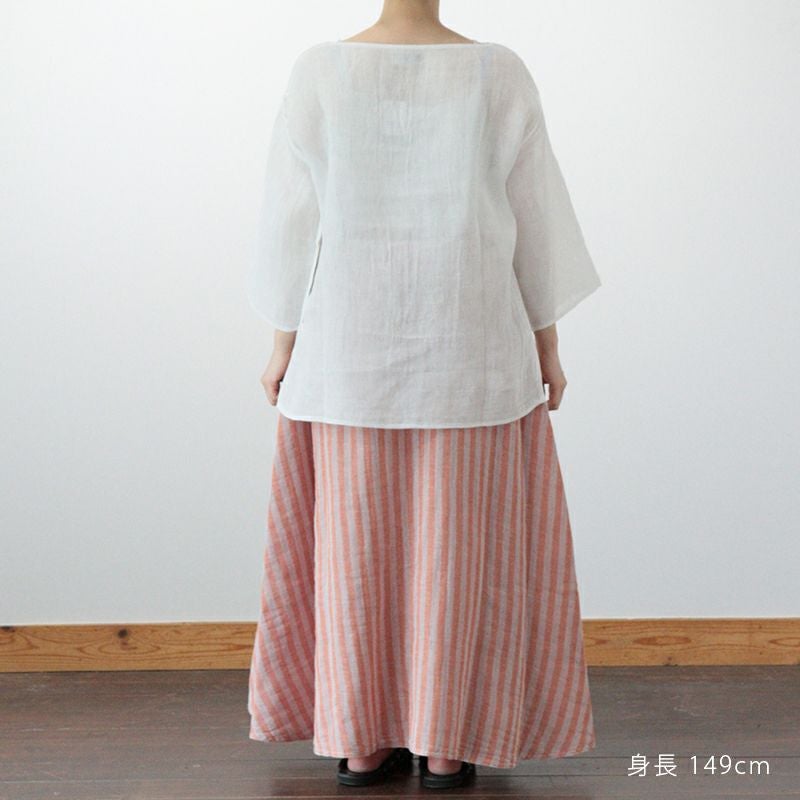 蚊帳ボートネックTシャツ149cmスタッフ着用