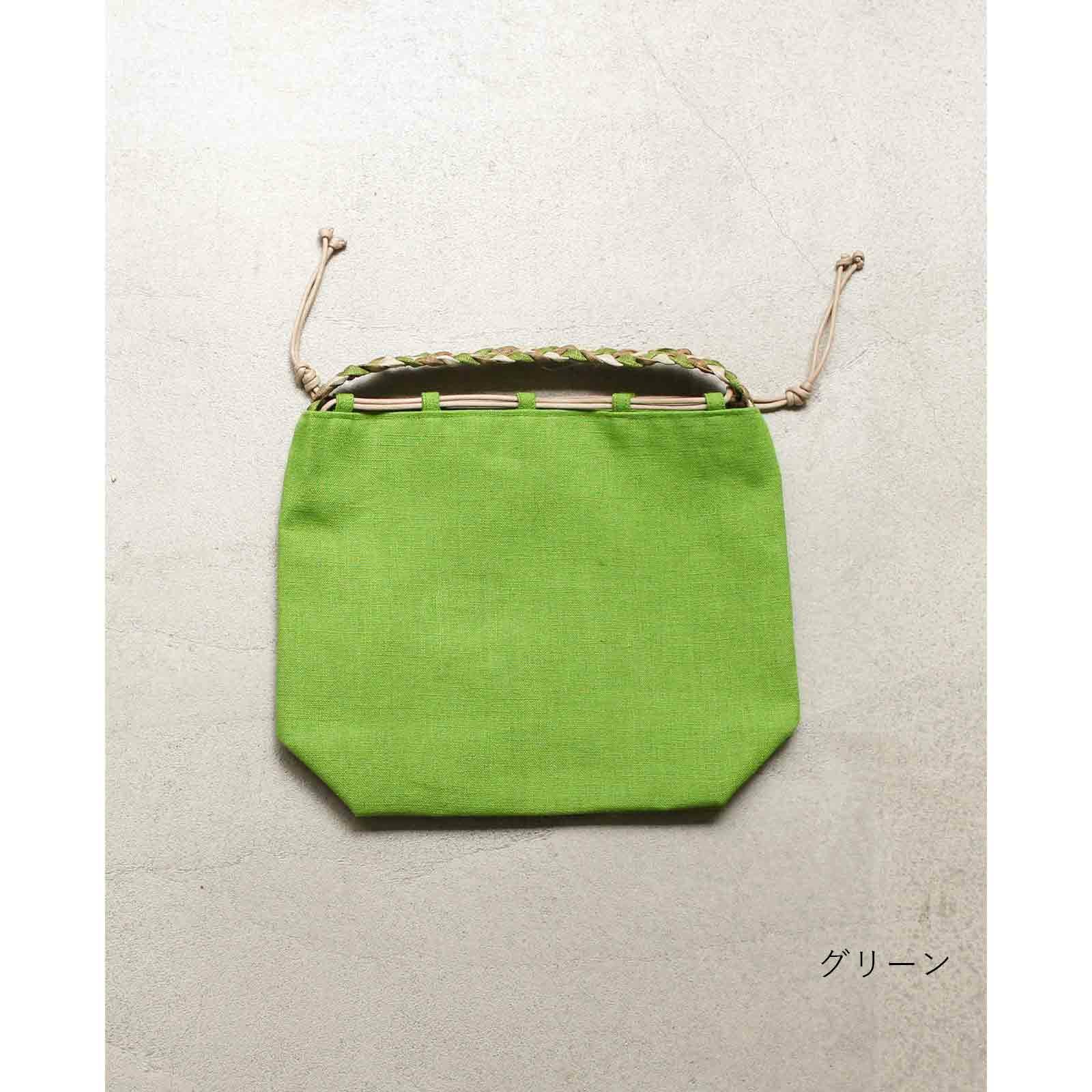 三つ編み巾着バッグ｜BAN INOUE