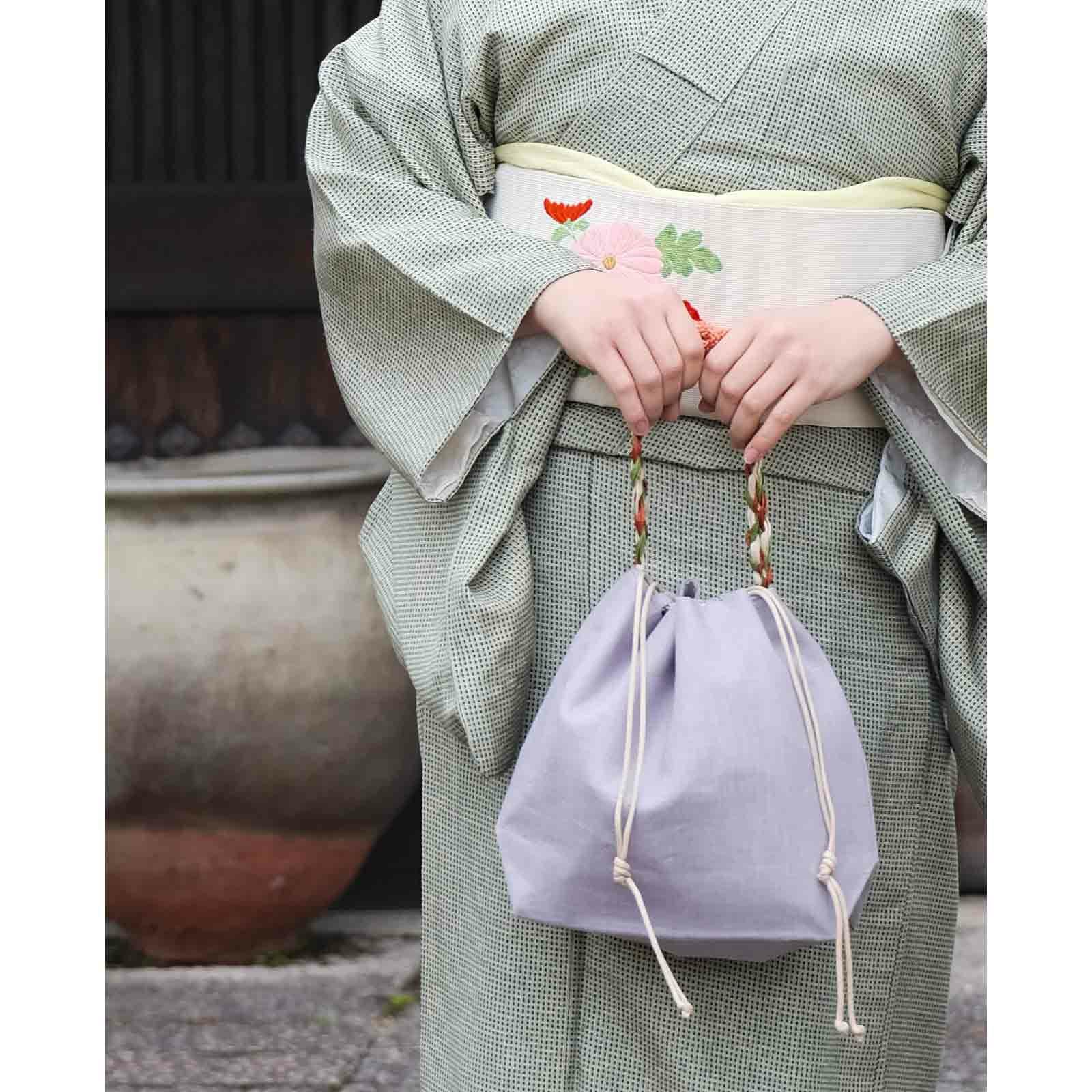 三つ編み巾着バッグ｜BAN INOUE