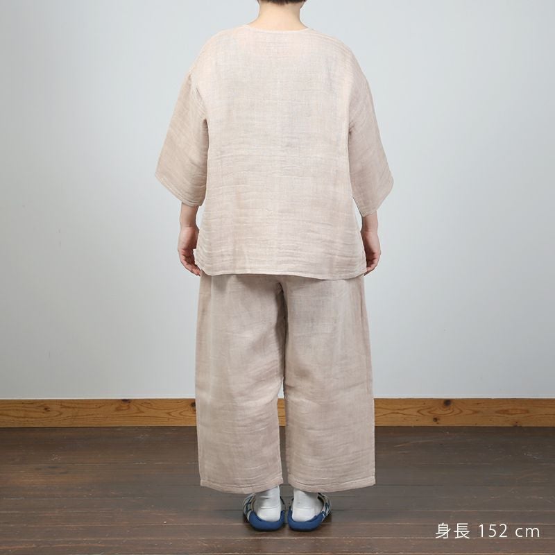 お買い得‼️綿100% 日本製奈良　かやパジャマ つるばみ BAN INOUE美品 かやパジャマセット / 蚊帳の日常着｜BAN INOUE 公式