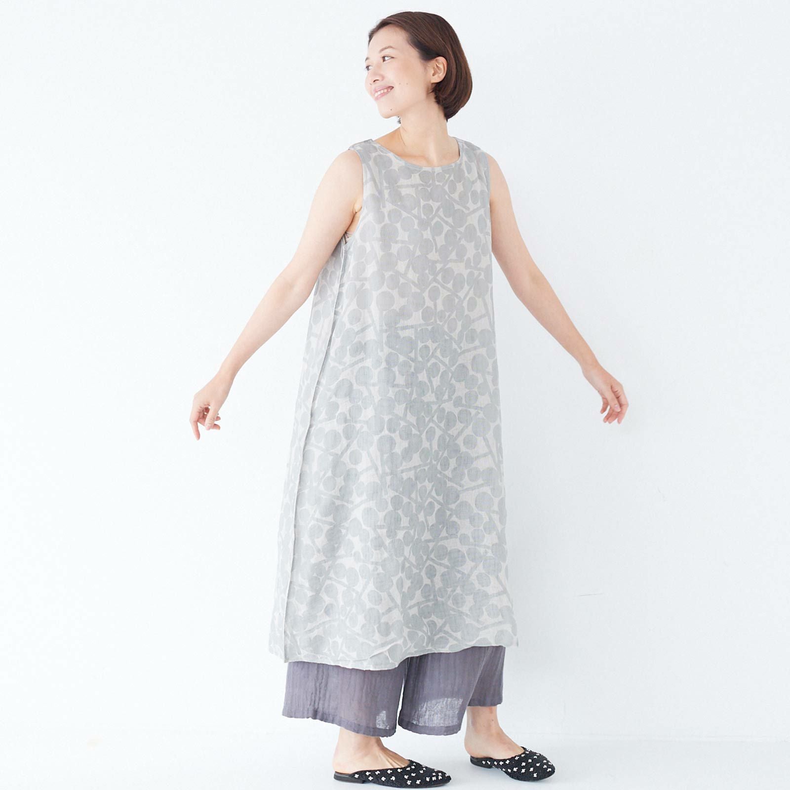 かやキノミノースリーブワンピース / 蚊帳の日常着｜BAN INOUE 公式