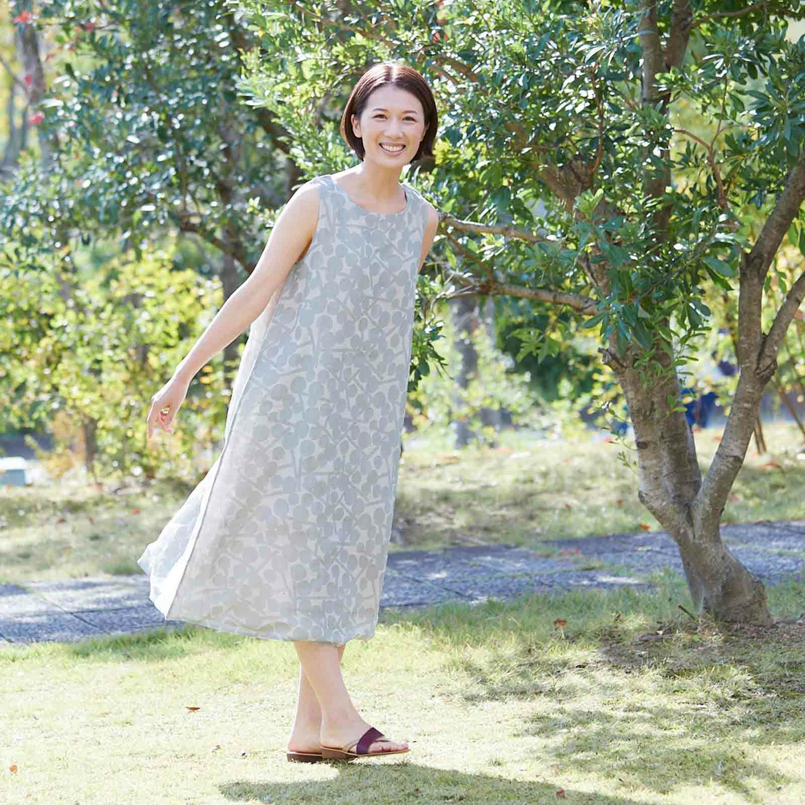かやキノミノースリーブワンピース / 蚊帳の日常着｜BAN INOUE 公式