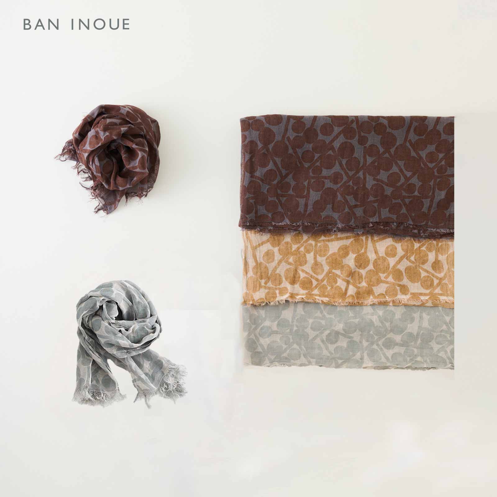 キノミ柄の蚊帳ショール｜BAN INOUE 公式
