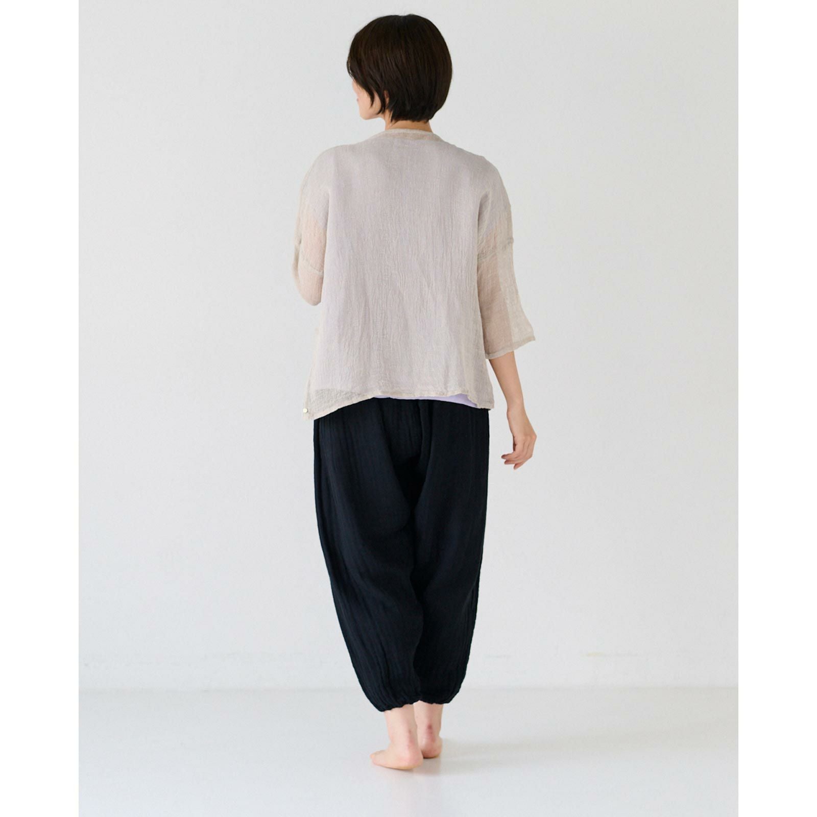 BAN INOUE バンイノウエ かやもんぺパンツ　黒 新かやモンペパンツ / 蚊帳の日常着｜BAN INOUE 公式