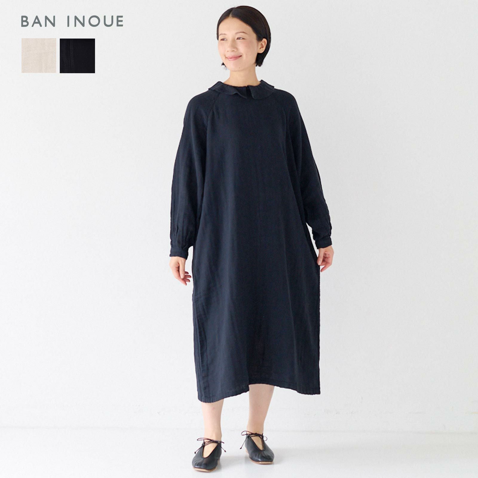 スラブ襟付きワンピース - スラブの蚊帳｜BAN INOUE 公式